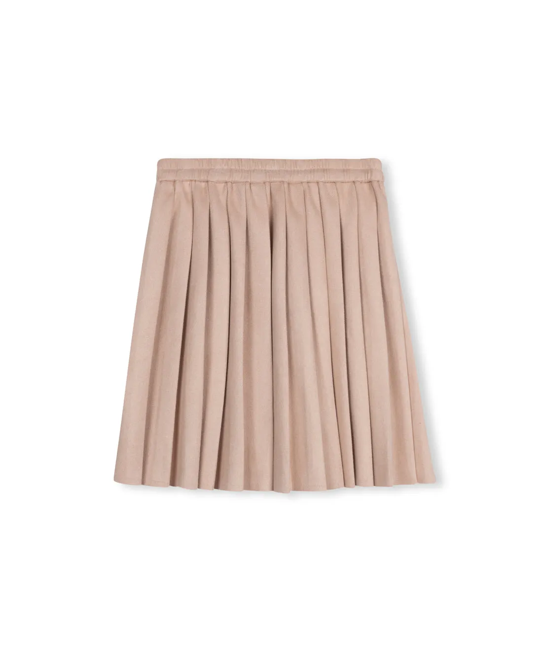 party look Breathable Lining Timber Shimmer Wool Pleated Skirt