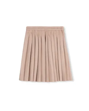party look Breathable Lining Timber Shimmer Wool Pleated Skirt