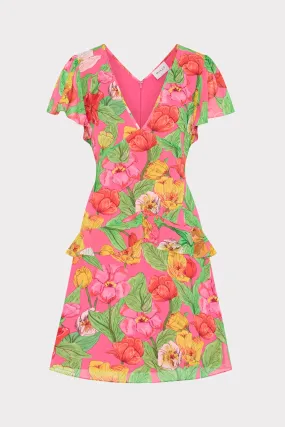 Lee Tulip Rosette Mini Dress Chic beachwear dress