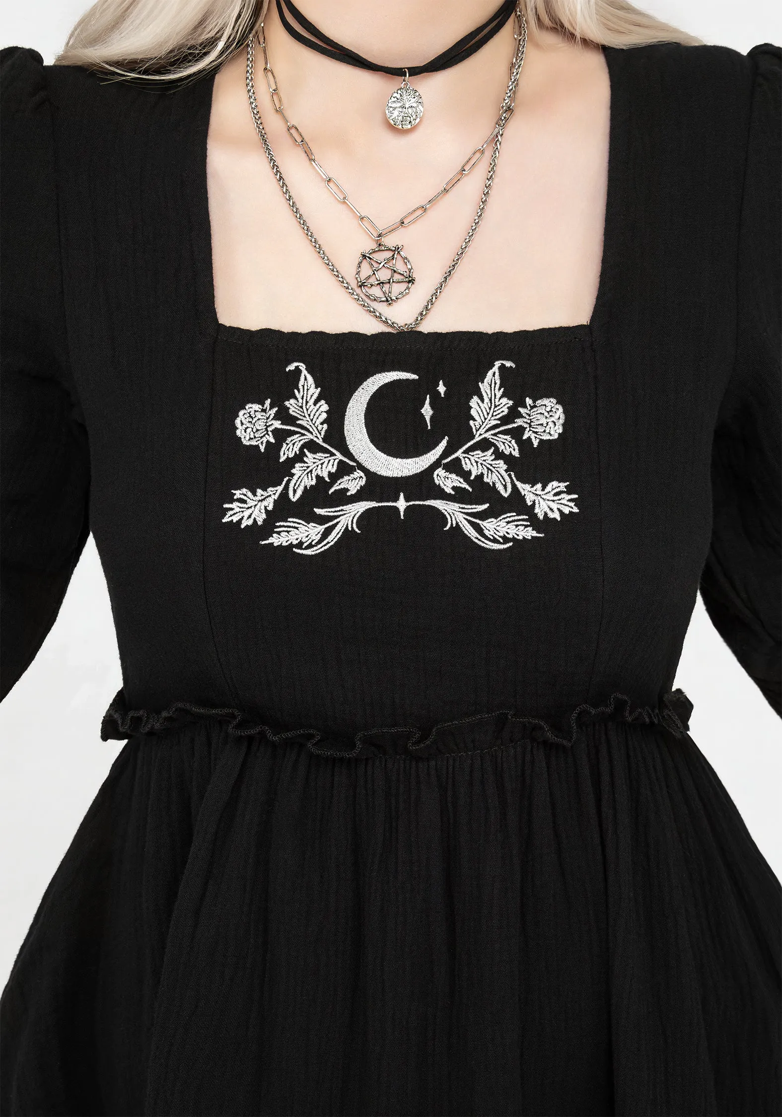 All-Purpose Wear Classic Style Aradia Embroidered Midi Dress