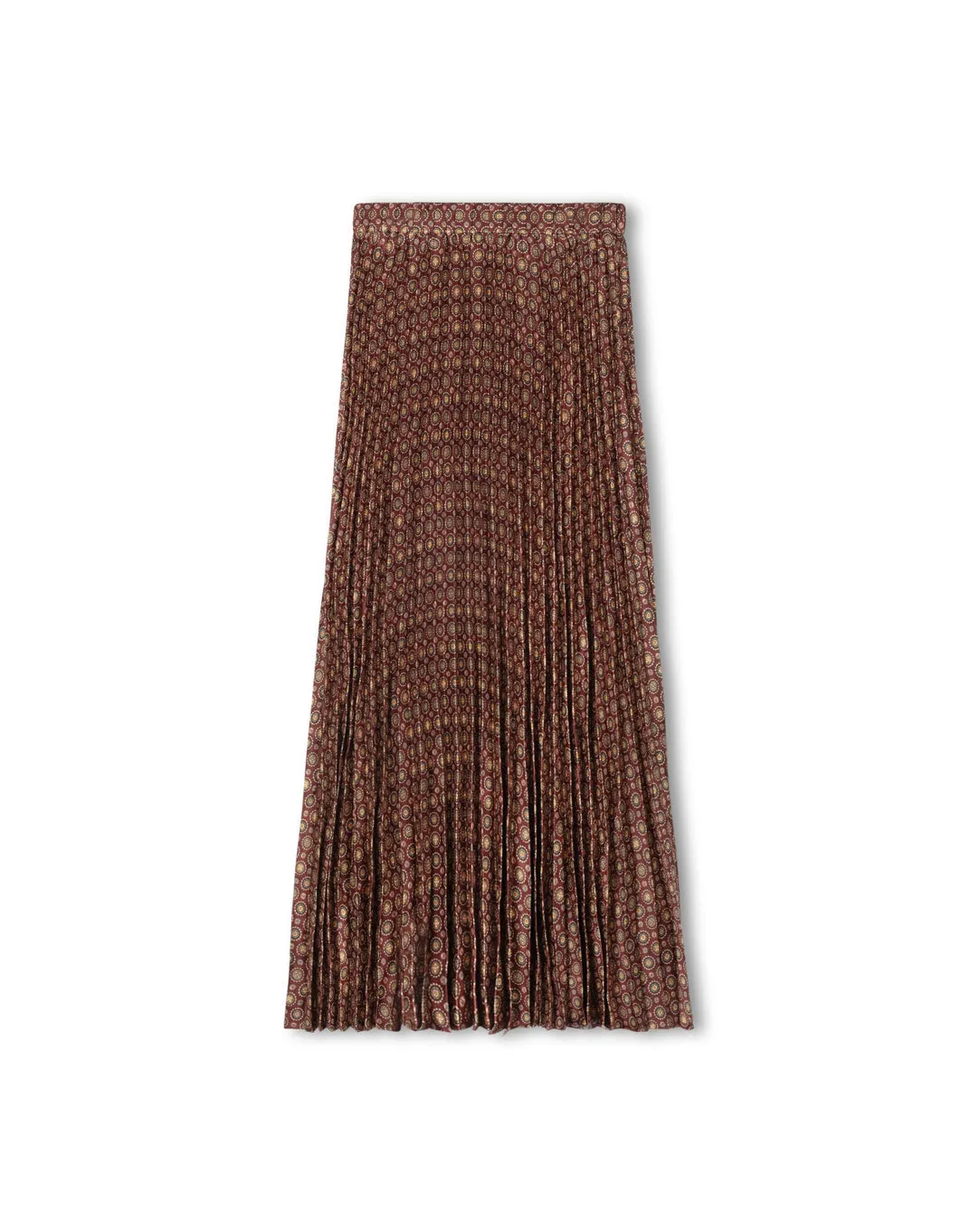 Aldot Printed Accordian Pleated Skirt Double Layered Design Quick Fit