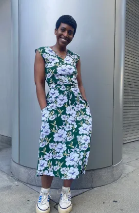 Modern Look Runway-Ready Xena Dress in Green Magnolia