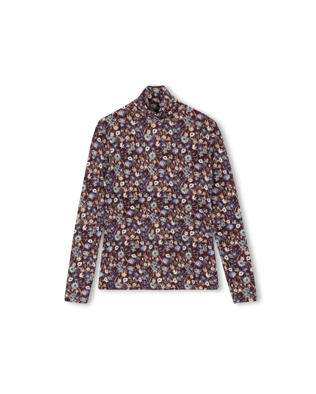 Light Breeze Comfortable Casual Floral Mock Neck