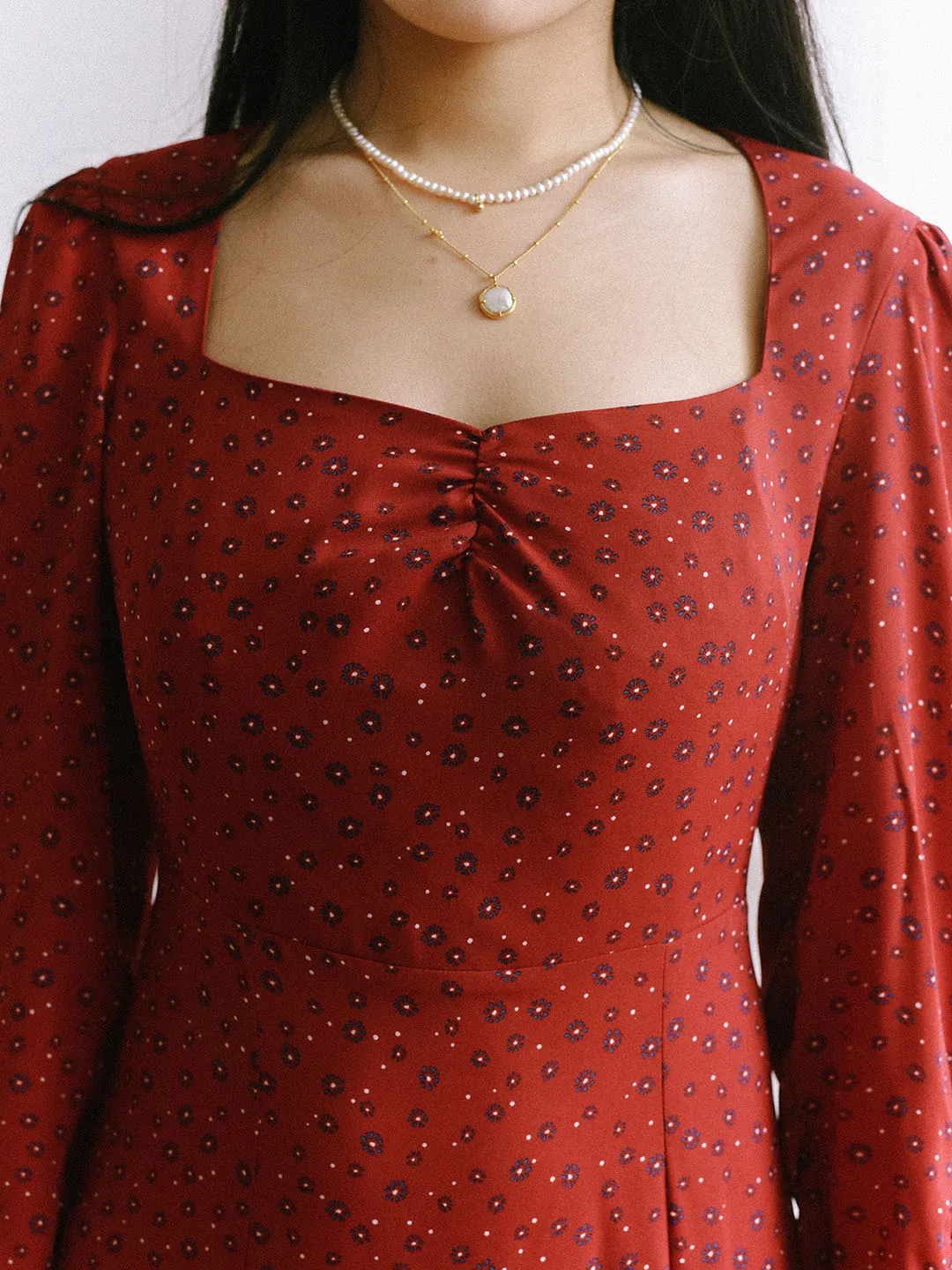 Cozy Style Ensley Floral Printed Black Dress