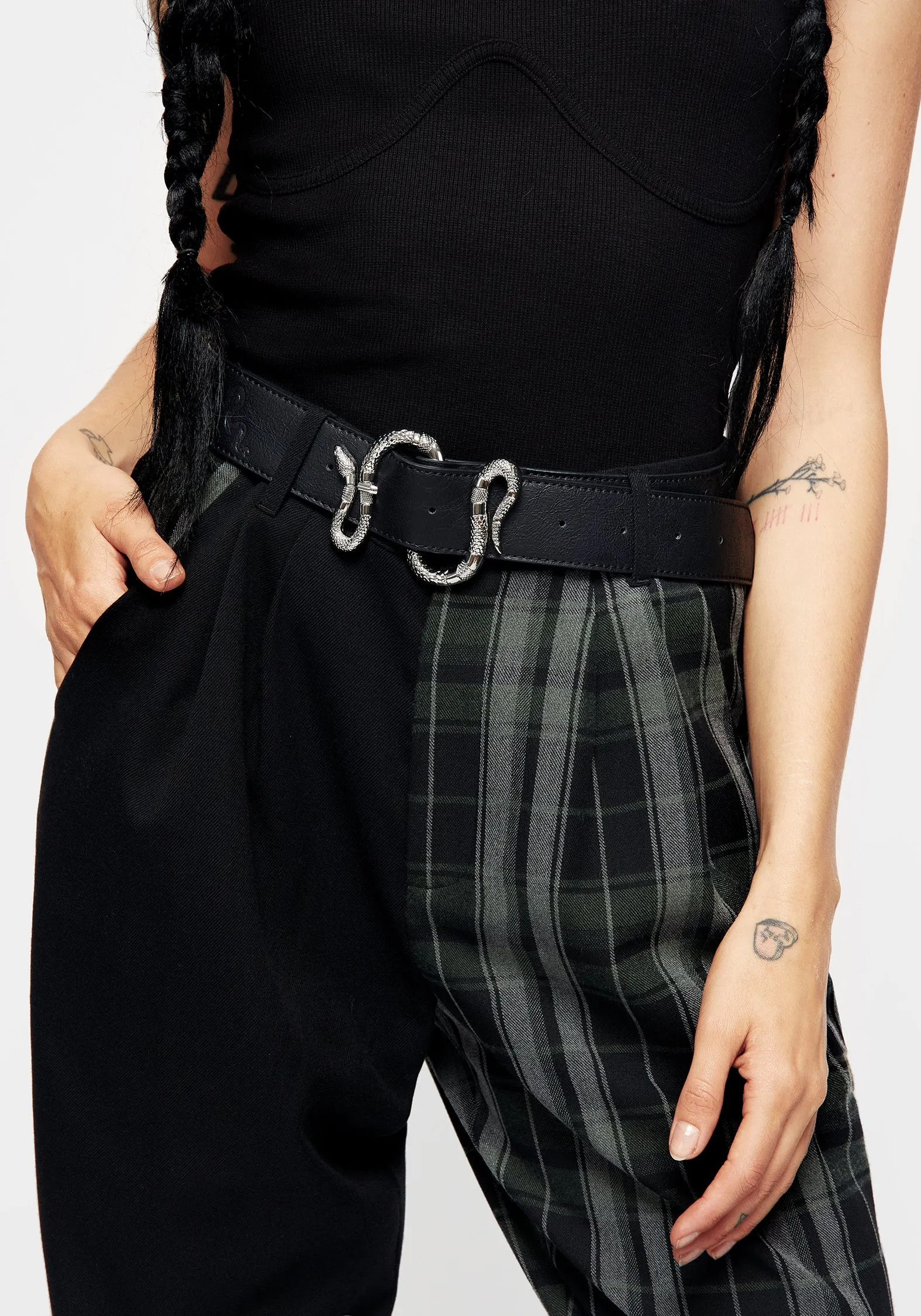 Hygienic Coating Mamba Debossed Belt With Snake Buckle