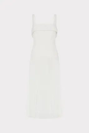 SmoothEdgeFinish Clean Tone Nala Poplin Pleated Combo Midi Dress