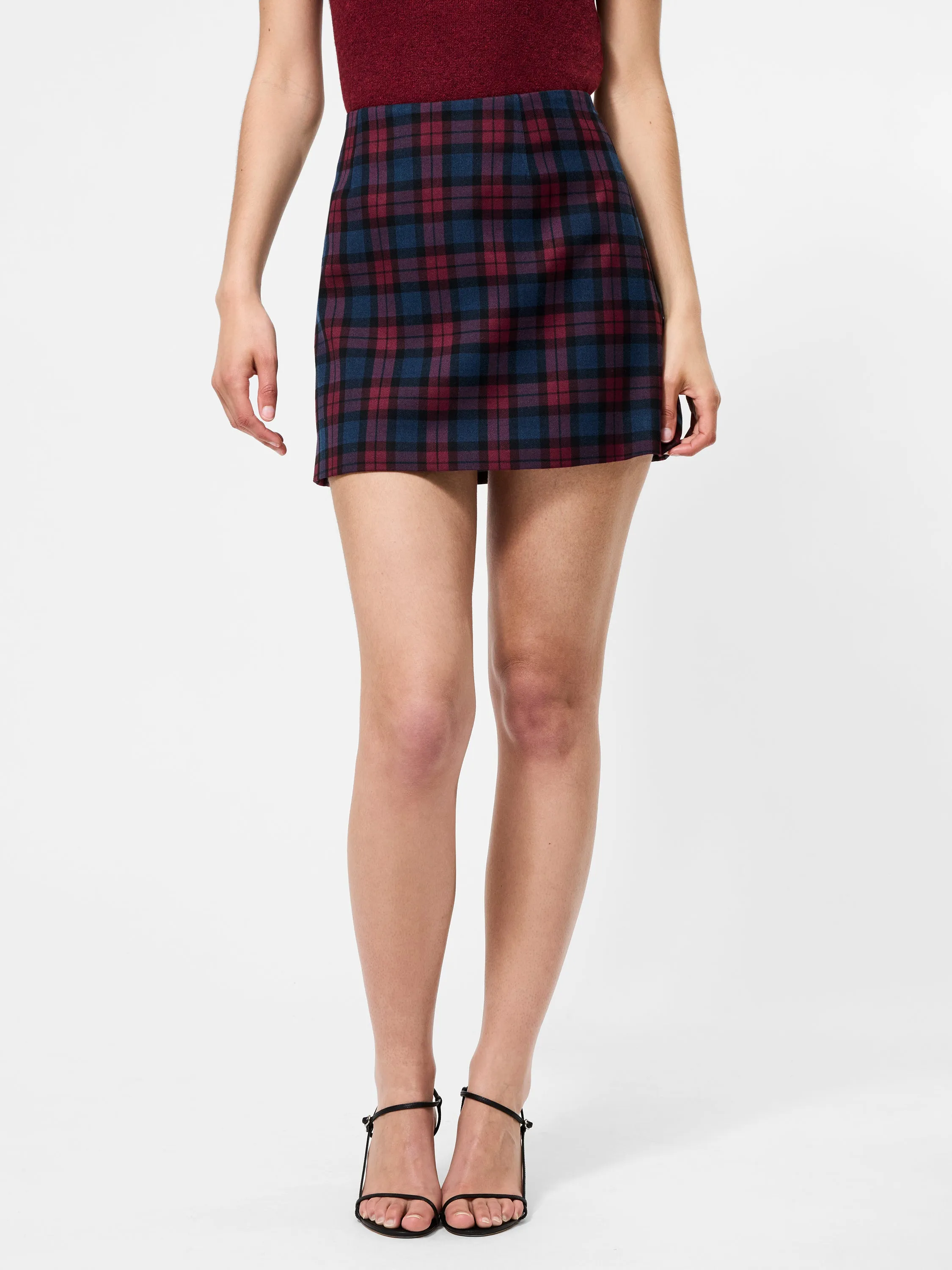 Plus size option Melba Plaid Suiting Mini Skirt