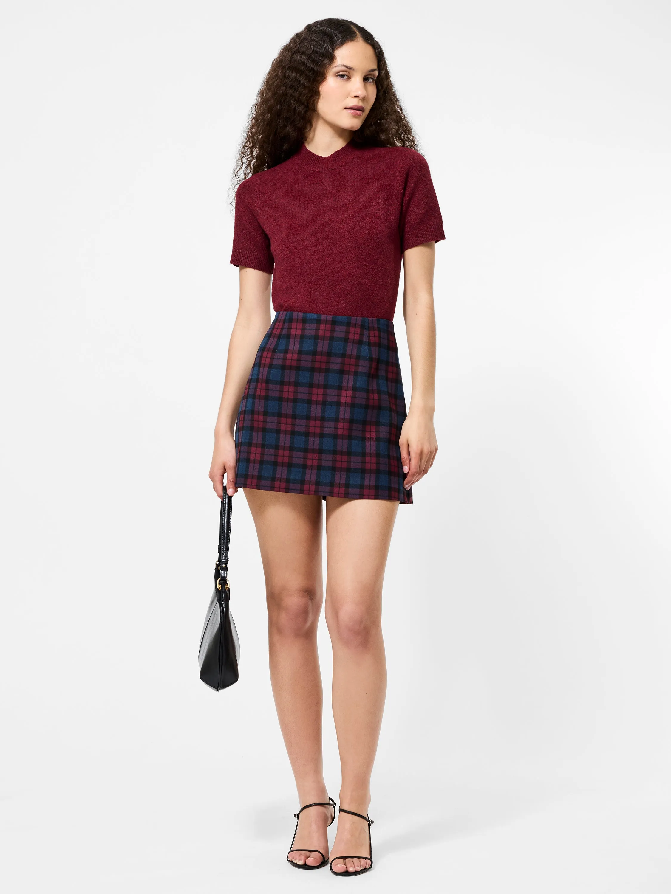 All Season Wear Timeless Outfit Melba Plaid Suiting Mini Skirt