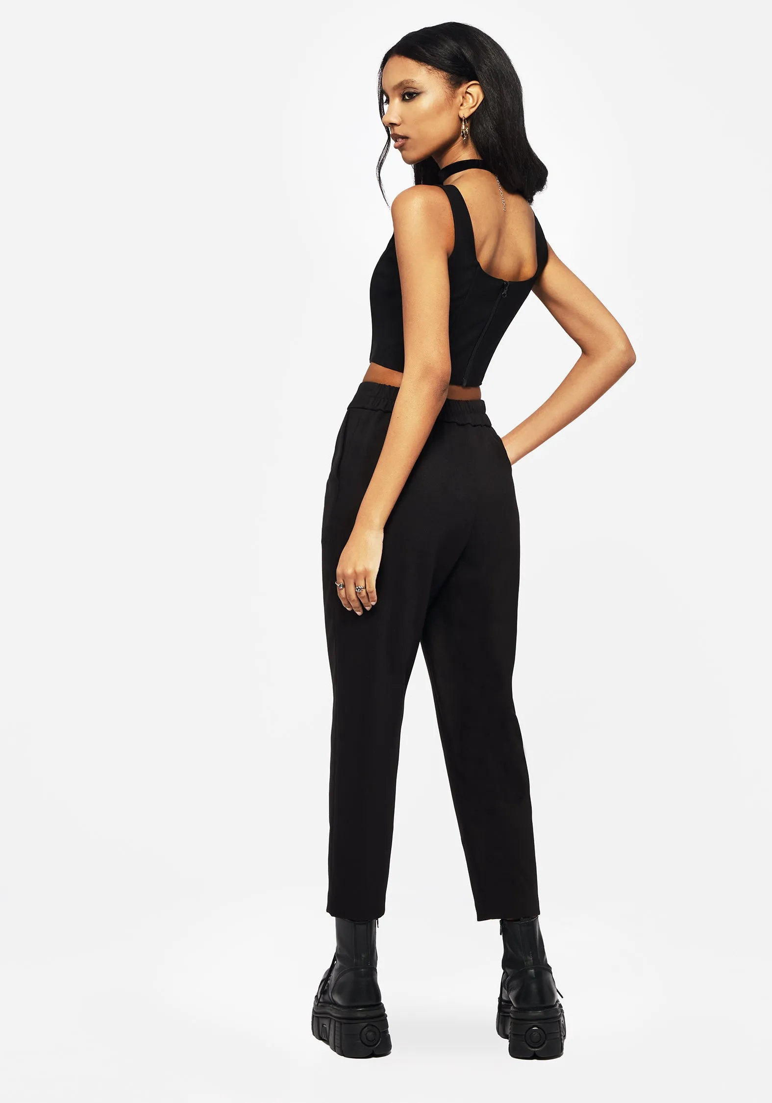 Odor Resistant Treatment Elder Tapered High Waist Trouser