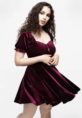 Ankle-length Artistic Shape Veniri Corset Mini Dress - Wine