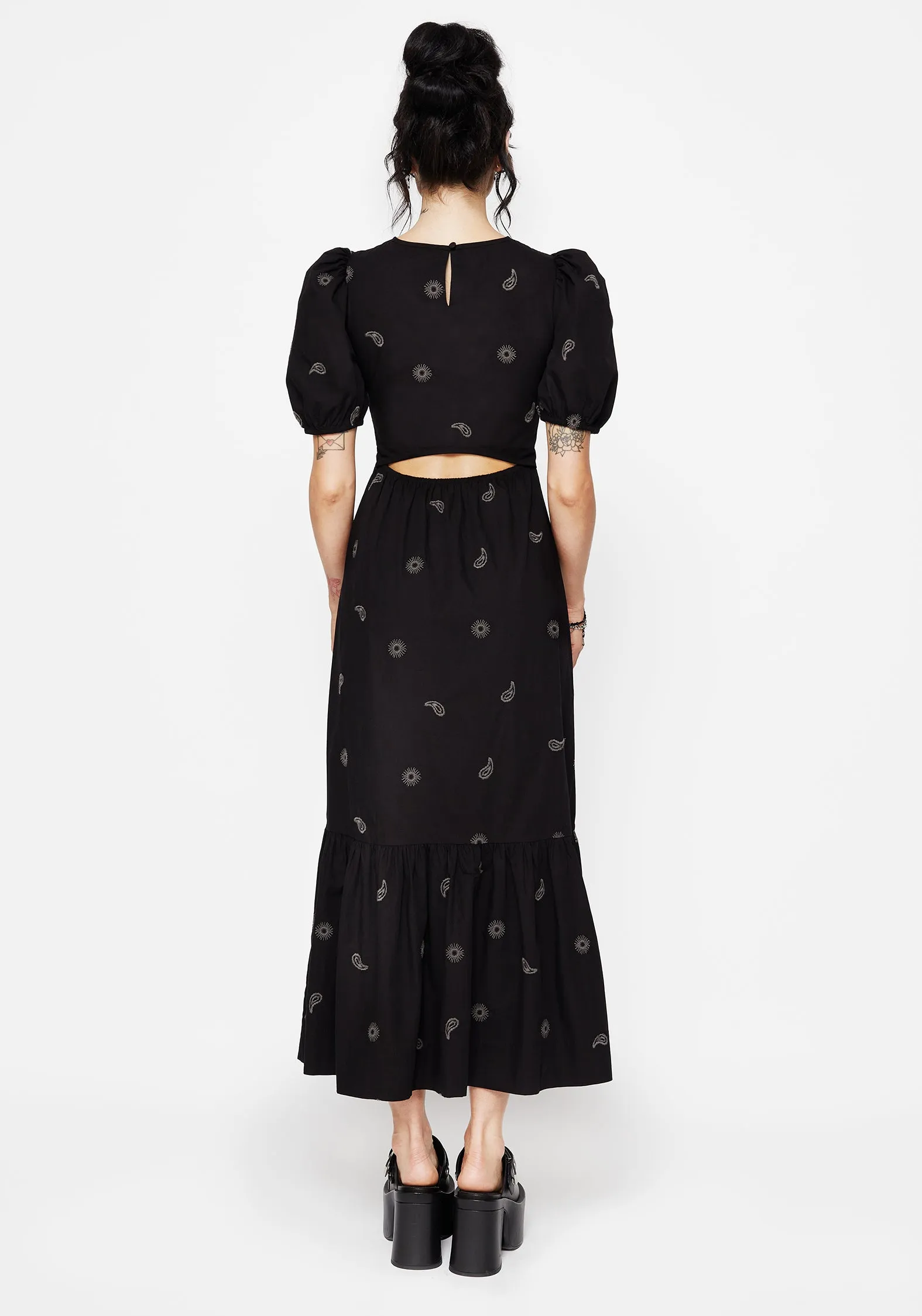 Dawn Sun Embroidered Tiered Maxi Dress Weekend Edge