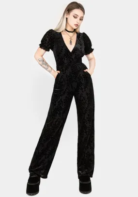 Eco Vivid Lilias Devor?? Velour Mesh Jumpsuit