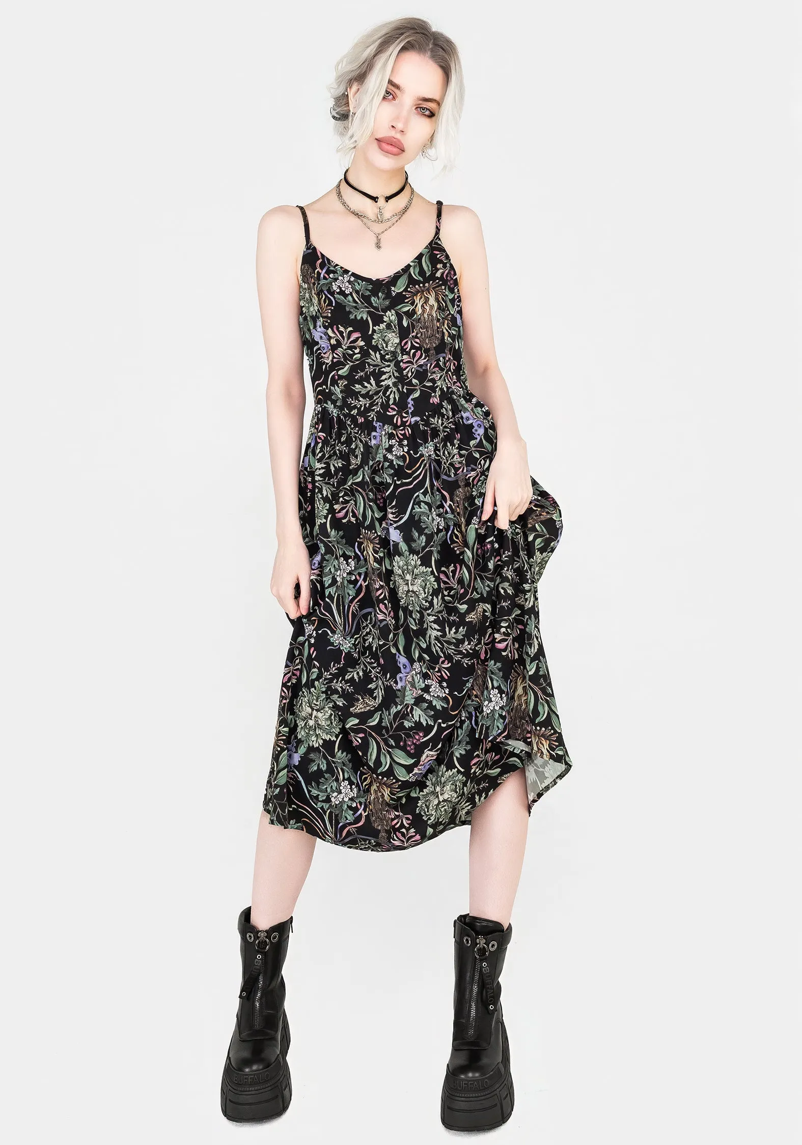 Beltane Cami Midi Dress Midi dress with waist tie Chic Appearance