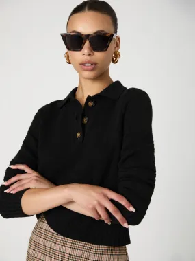 Vhari Long Sleeve Polo Sweater Modern Touch Eco Friendly Fibers