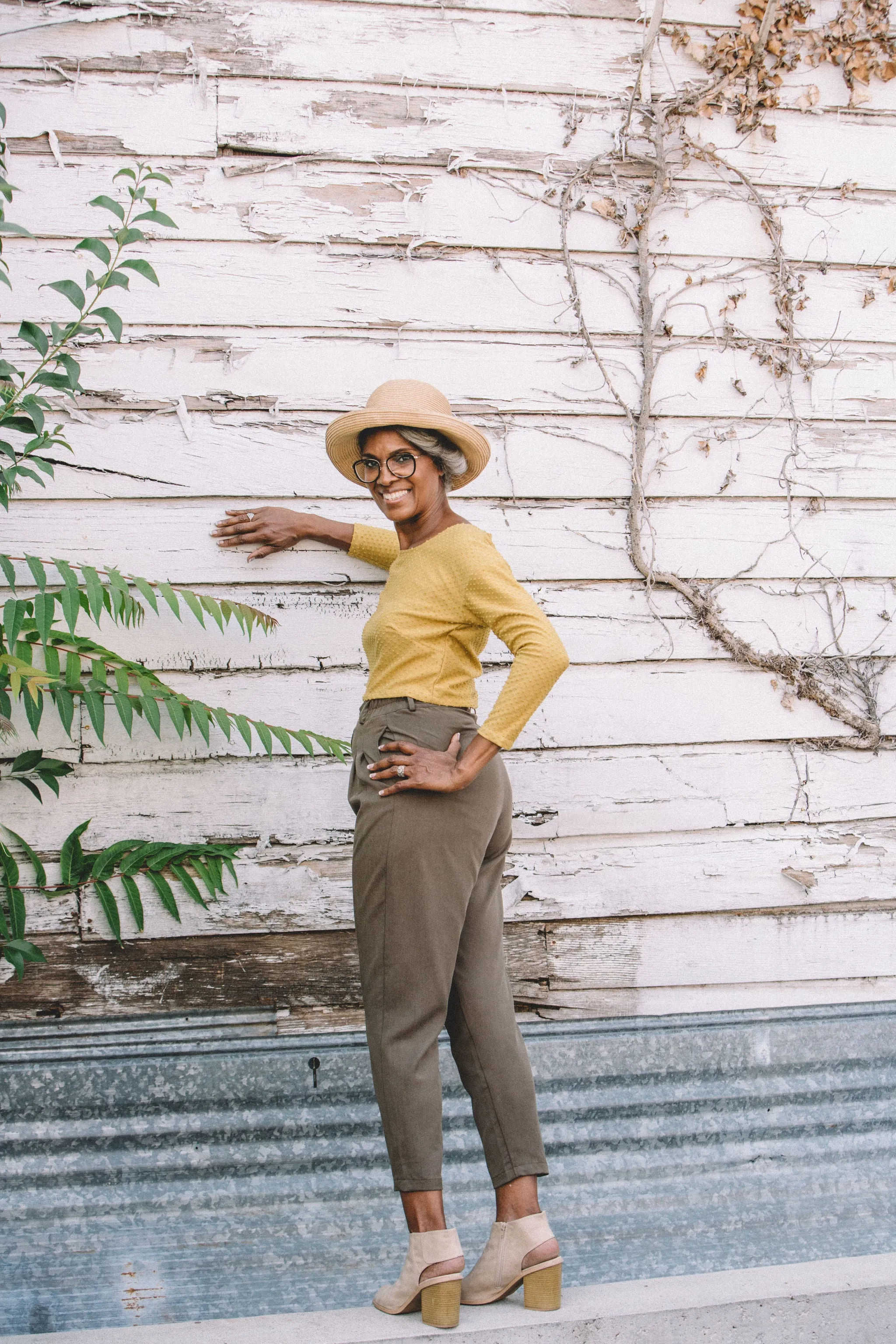 Shelby Crop Top in Dotted Dijon Stylish Wear Soft Knit