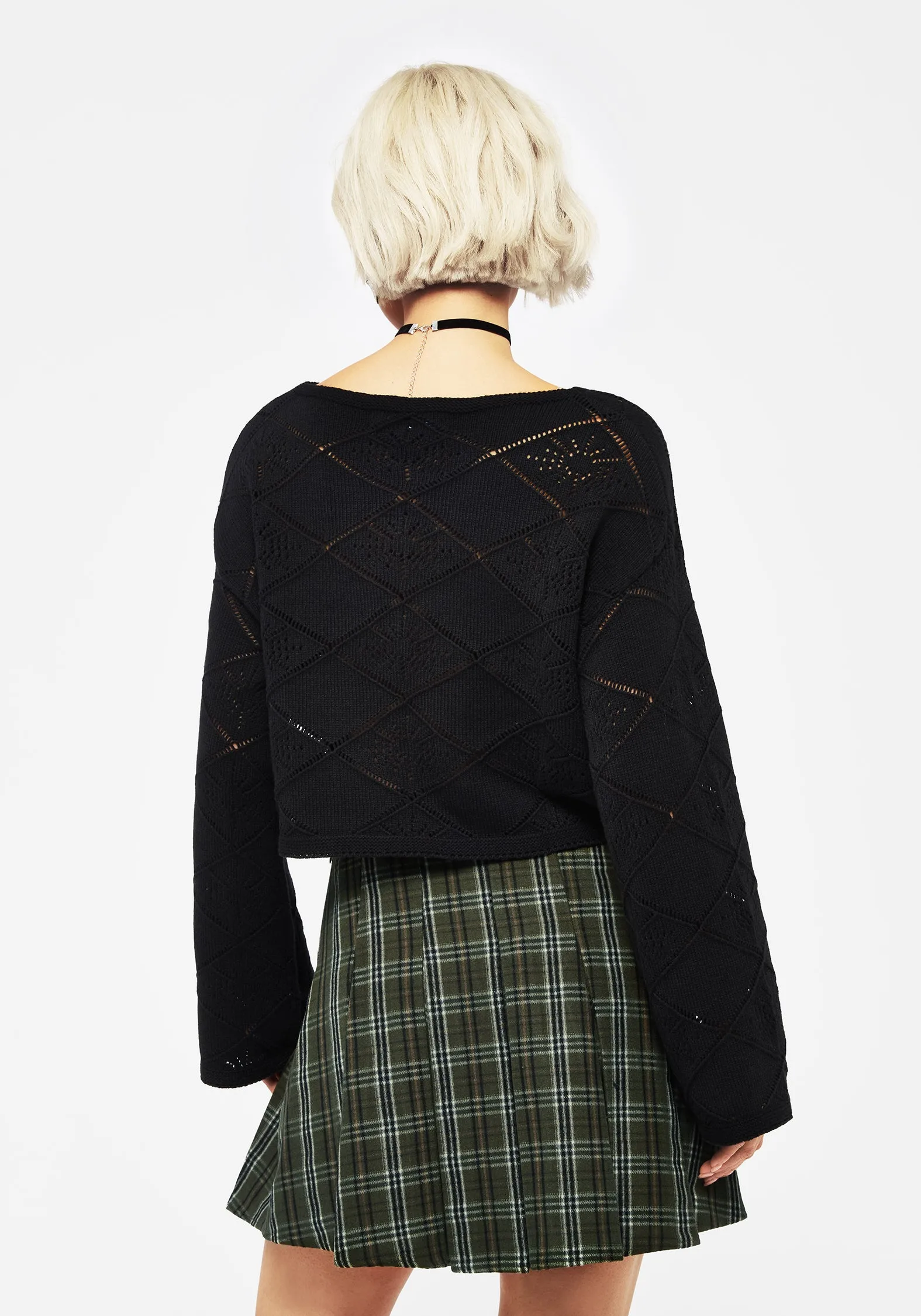 Odor Resistant Coating Eliana Celestial Pointelle Knit Crop Jumper