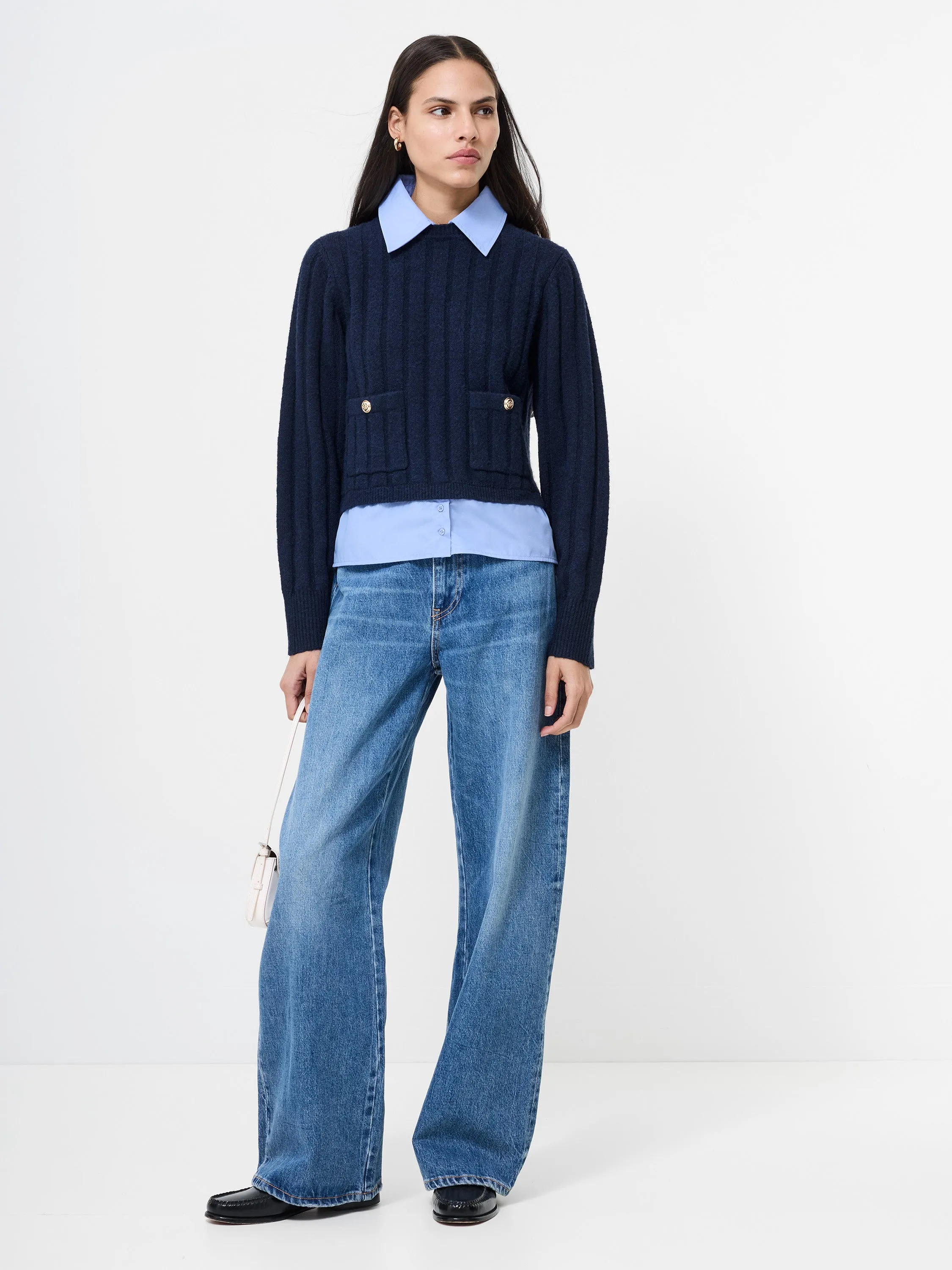 Ellie Knit Collared Pullover Gentle Tone