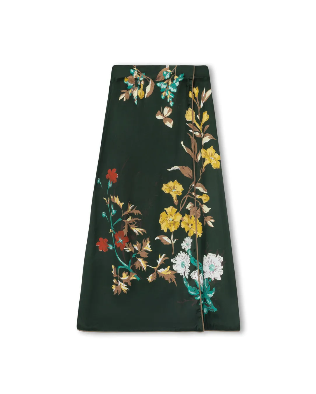 Contemporary Brand Eloise - Silk Print Side Wrap Skirt