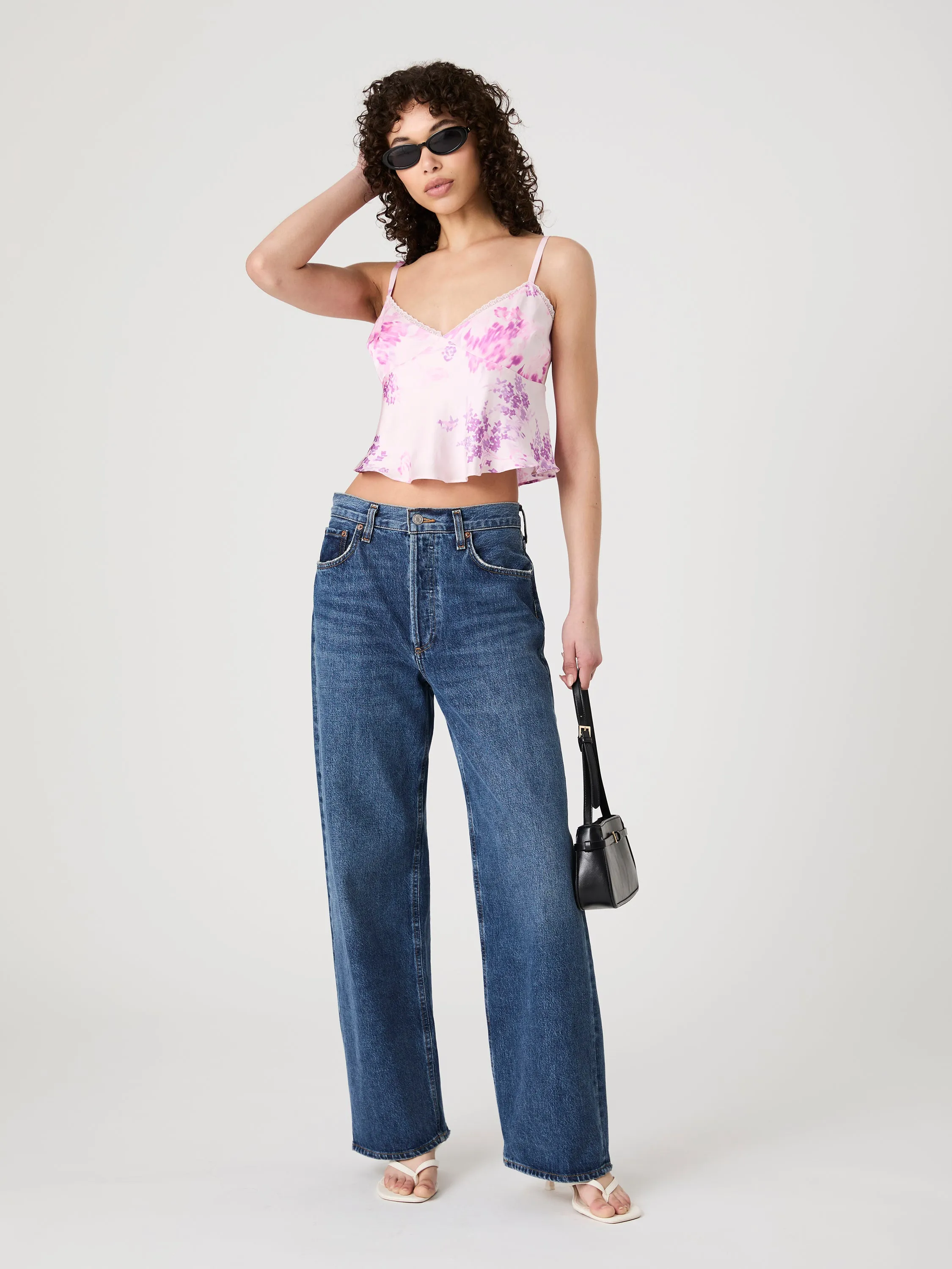 LightweightTexture Elyria Oona Satin Babydoll Top