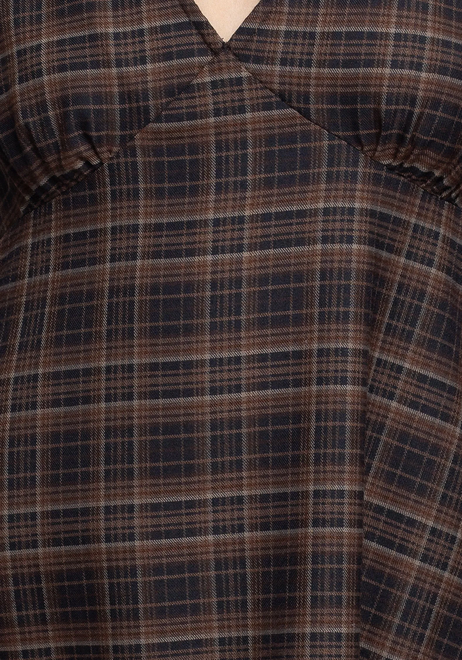 Embla Check Mini Smock Dress Lightweight Feel Minimal Mood