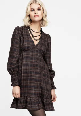 Embla Check Mini Smock Dress Youthful Fashion Angle Look