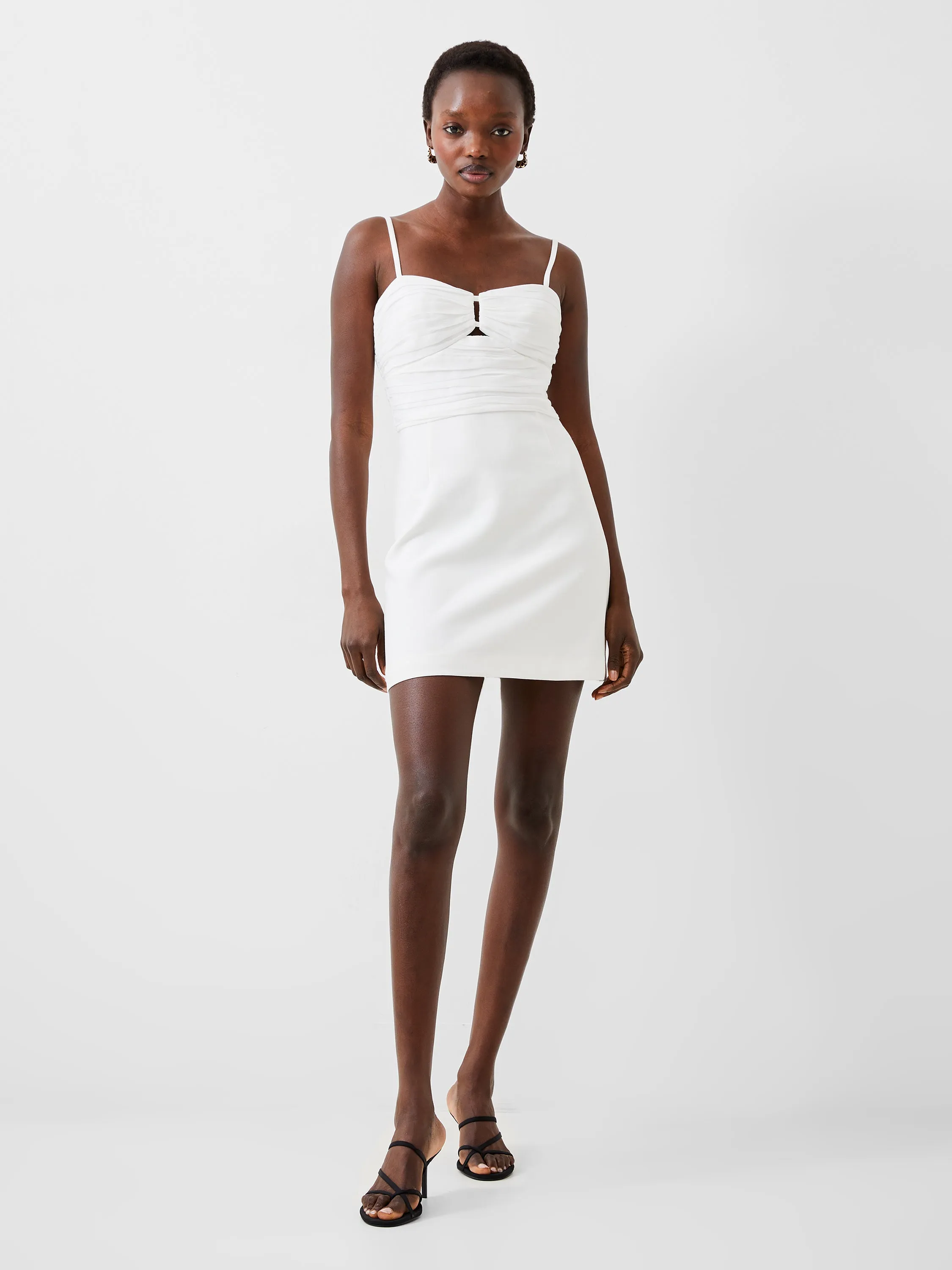 Whisper Strappy Tulle Mini Dress Everyday Look Fitted Mood