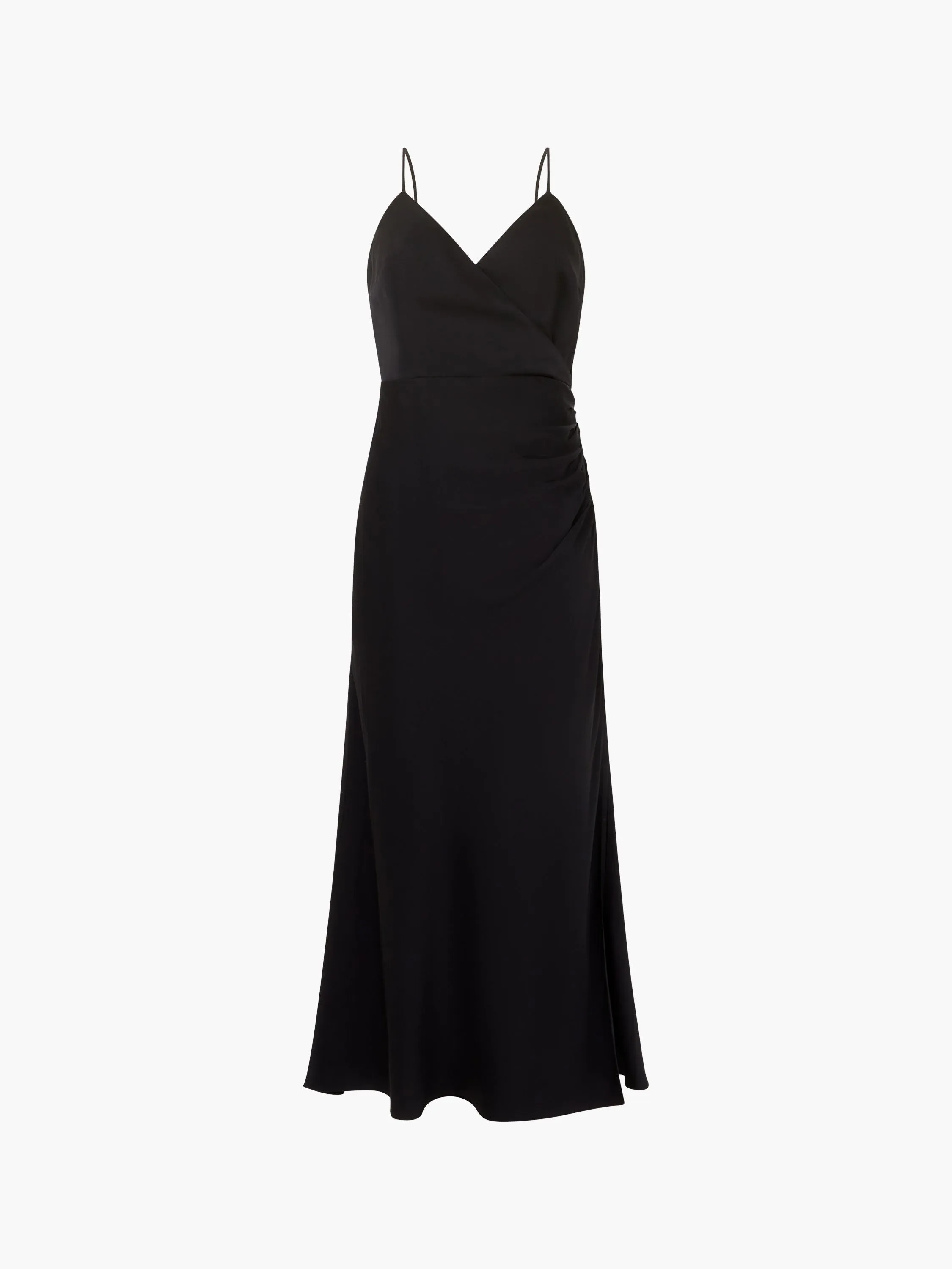 Live Soft Soft and Chic Ennis Satin Slip Midi Dress