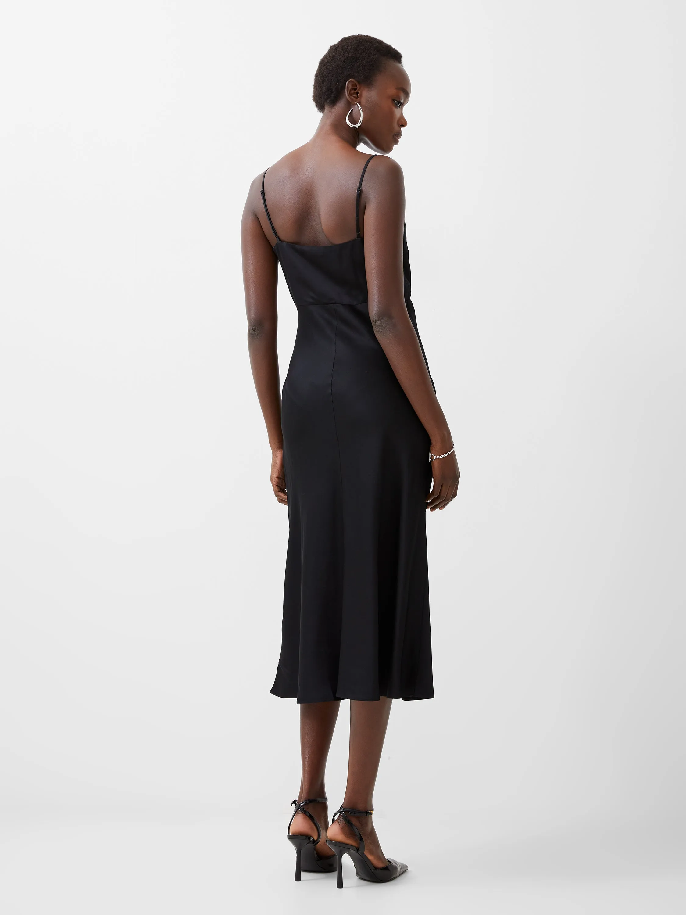 Summer Ease Ennis Satin Slip Midi Dress