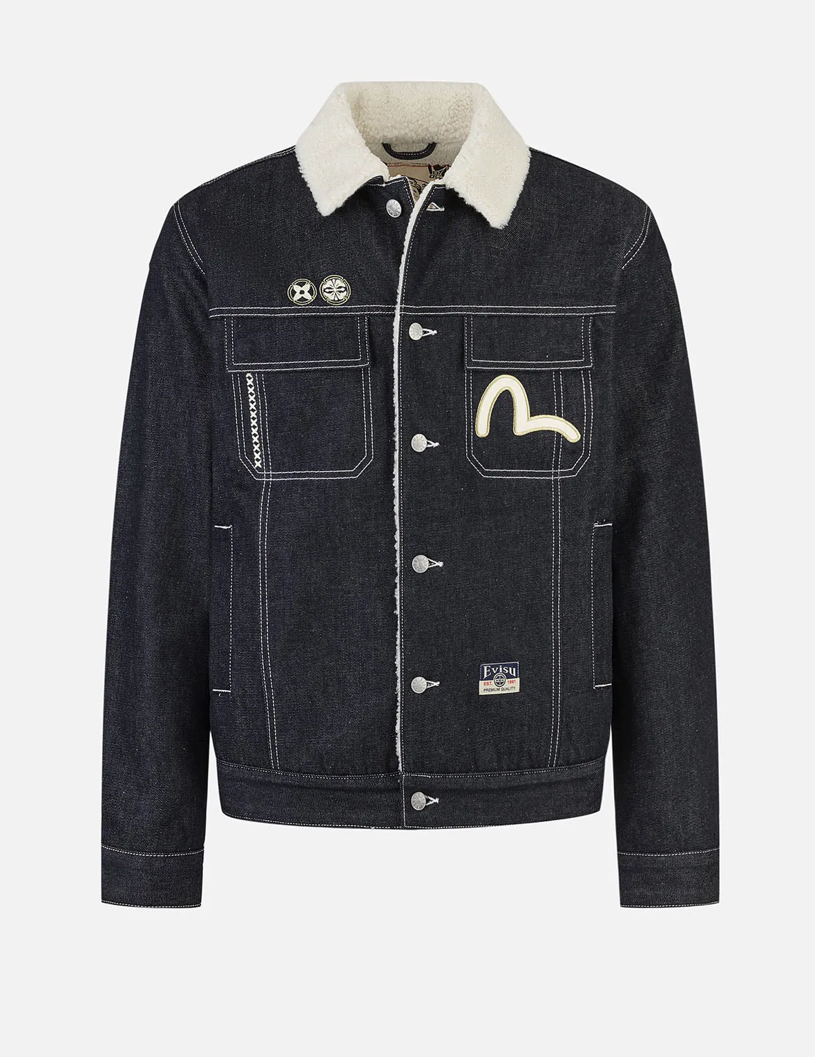 Loose cut OdorResistantTreatment Contracting Embroidery and Inserted Daicock Relax Fit Denim Jacket
