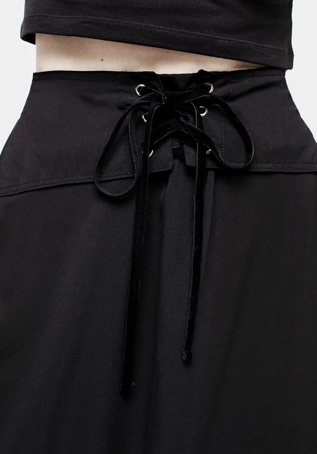 Fresh Vibe Eris Lace Up Maxi Skirt