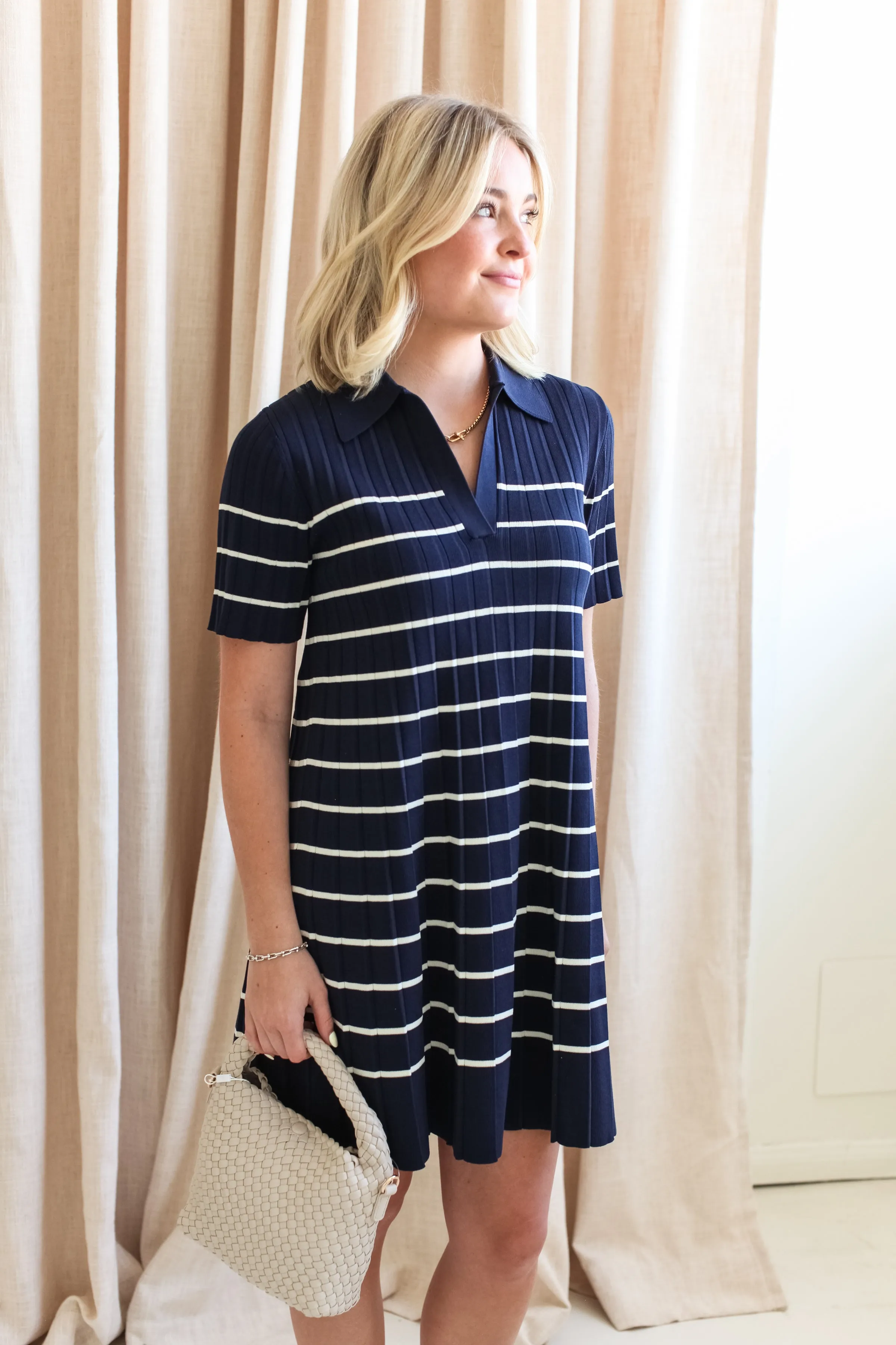 Ace Knit Dress- Navy Cloud Light Breathable