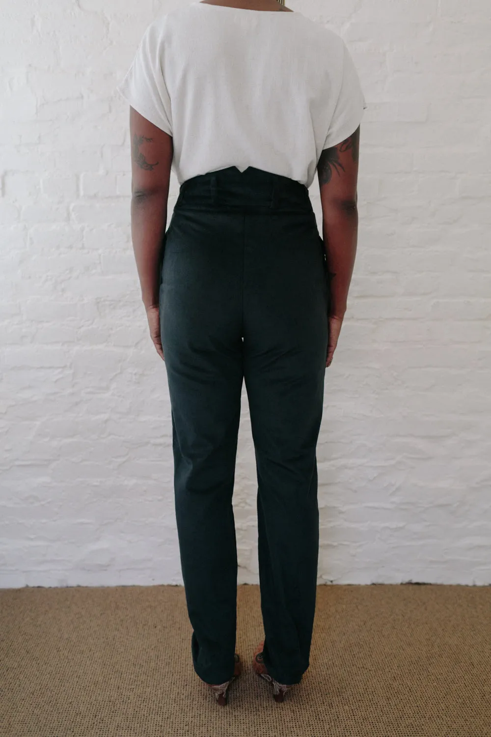 Dynamic Flex Panels Long Perfect Pant in Black Velvet