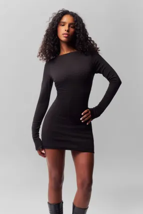 Cool Elegance Mesh-Sleeve Estela Dress