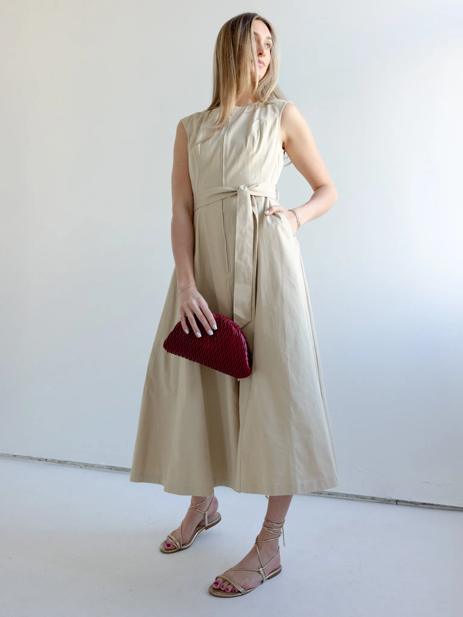 Soft Presence Ester Sash Dress