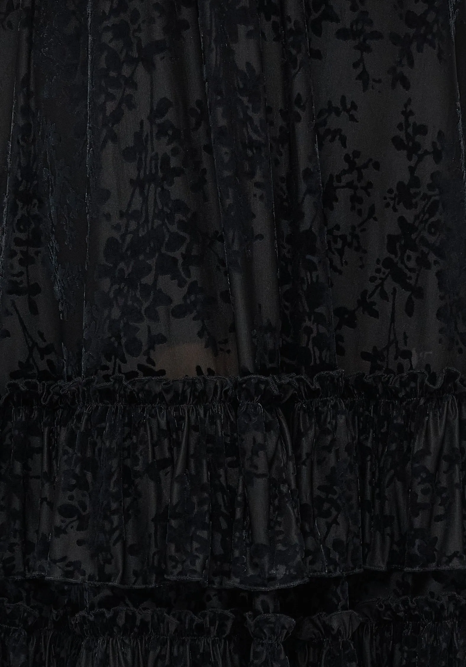 Drawstring-Waist button detail Lilias Devor?? Tiered Maxi Dress