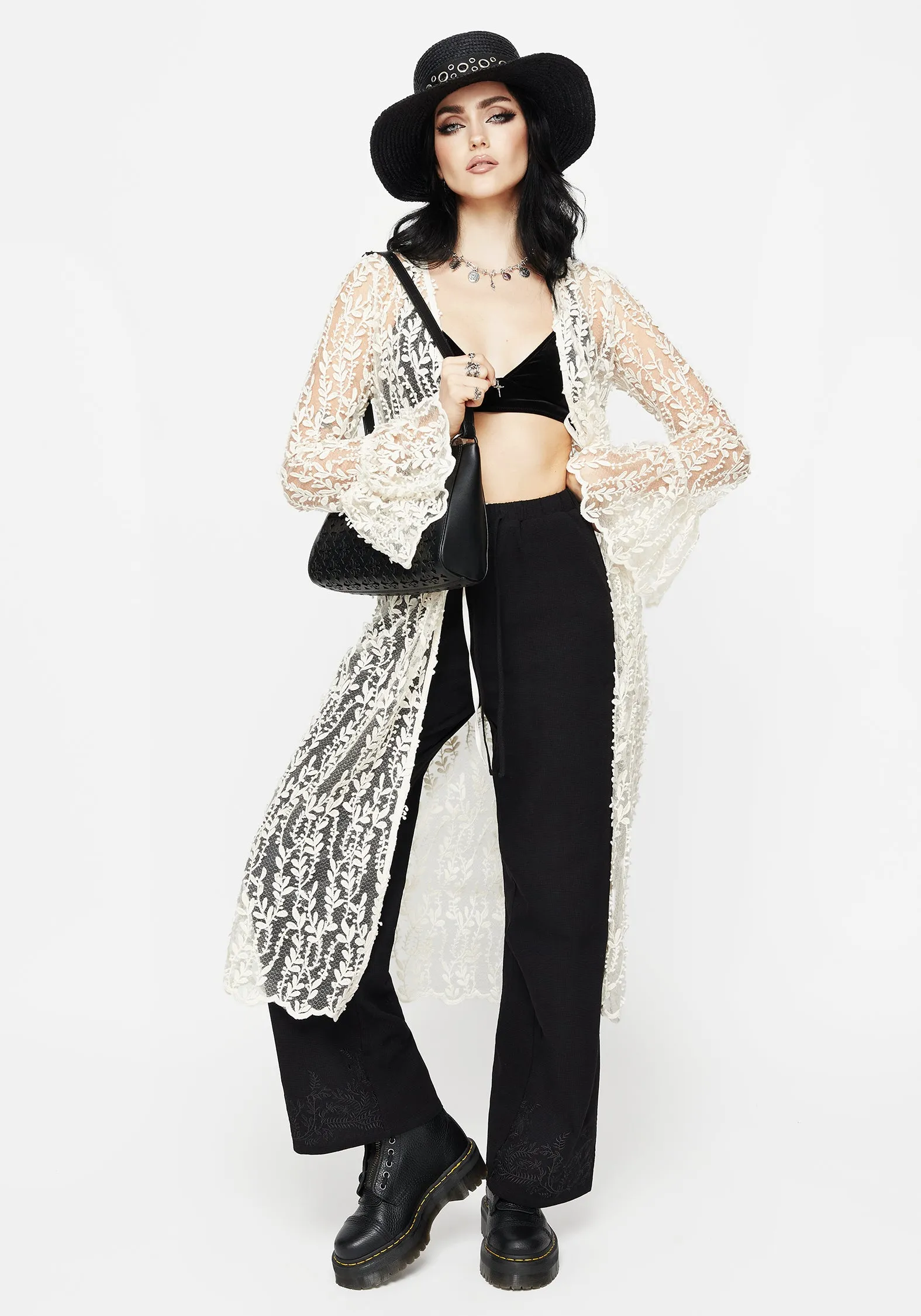 Tunic top Snag Free Fabric Evangeline Lace Kimono