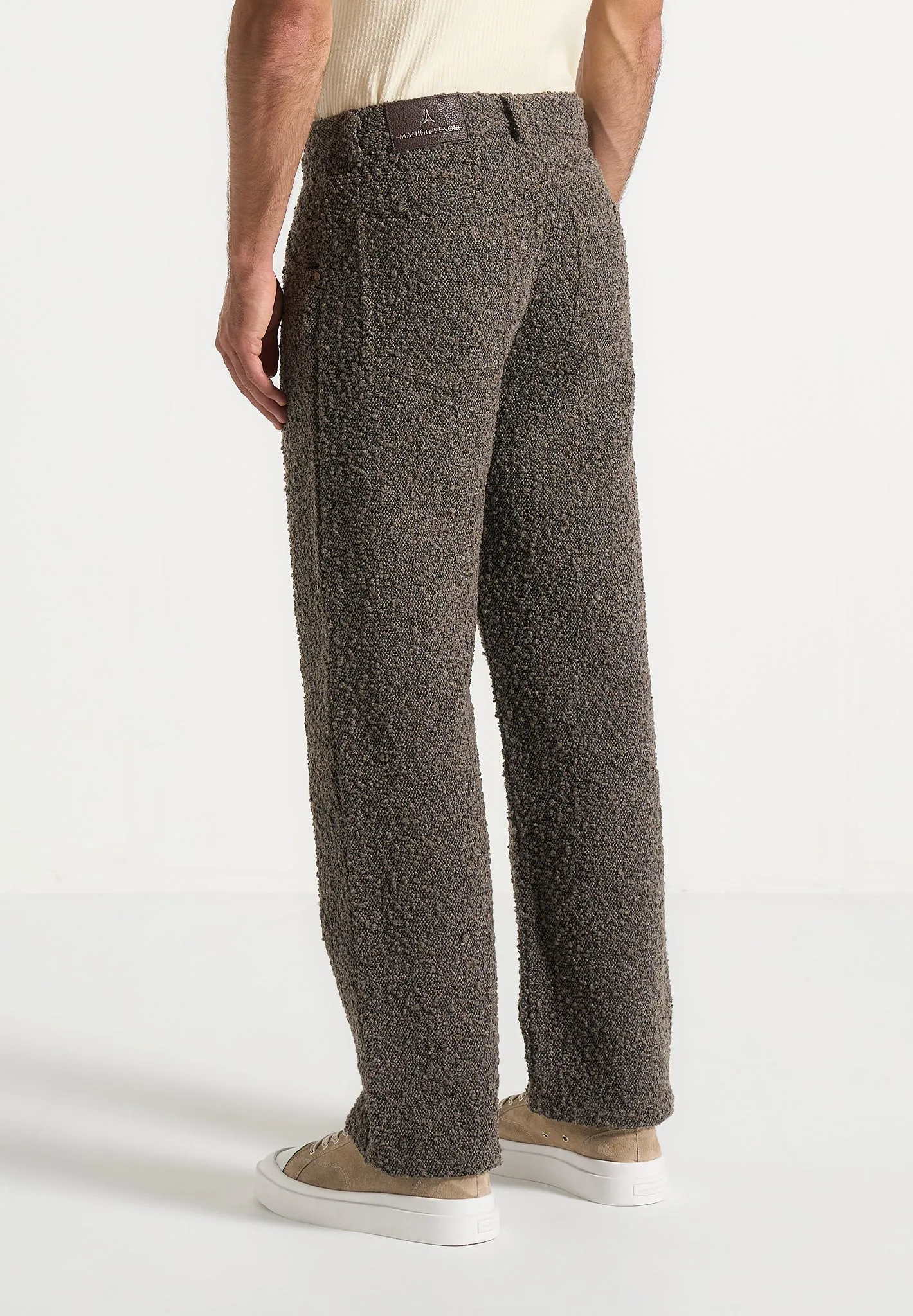Summer Vibes Arnault - Boucle Pleated Jeans - Brown