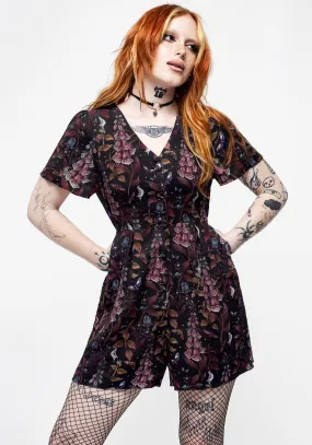 Breathable Traveler Foxglove Button Up Playsuit