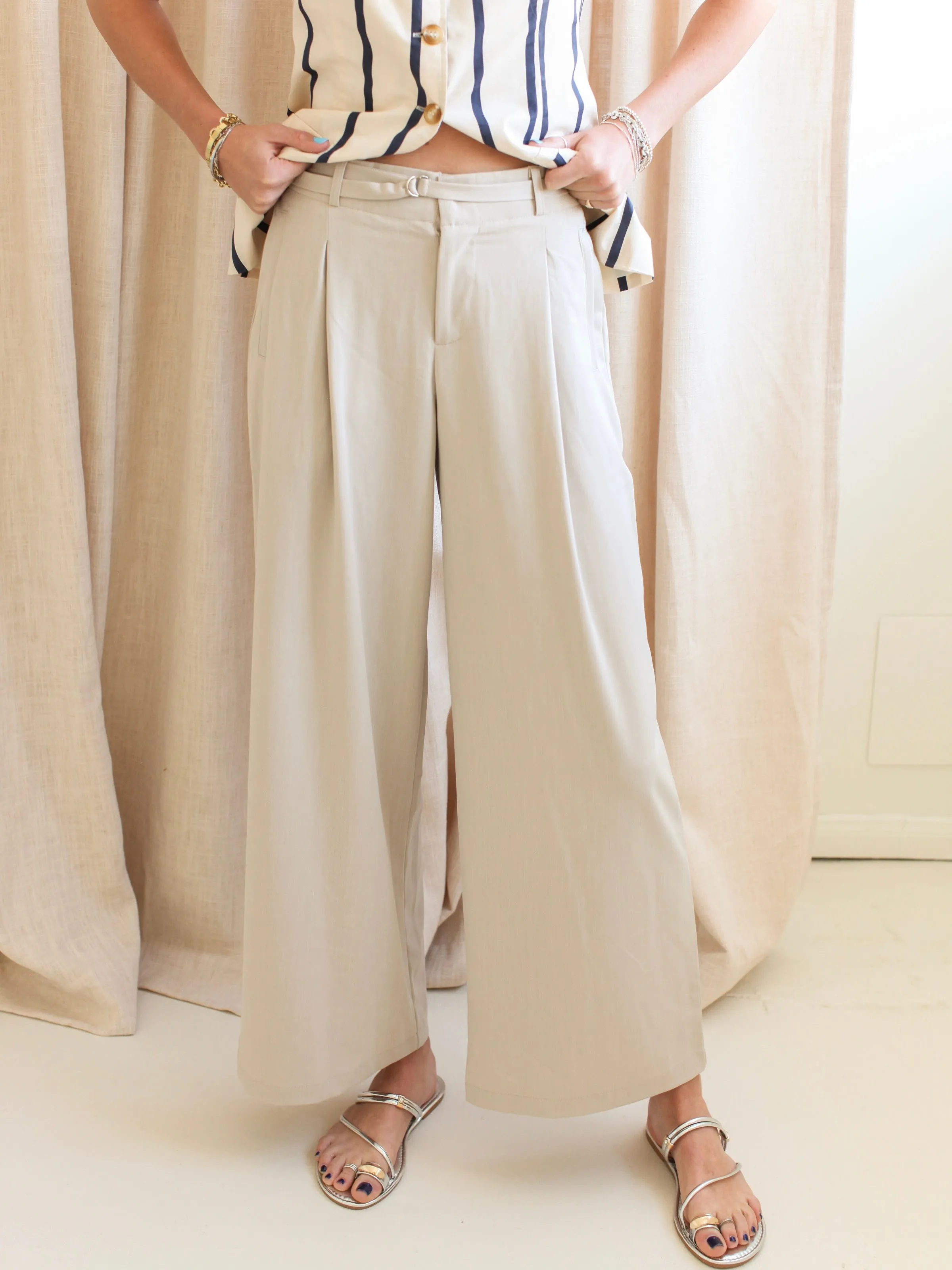 Monica Trouser- Sand Cool Silhouette