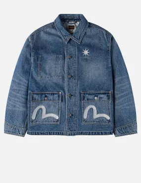 EVISU X GDC Embroidery Relax Fit Denim Jacket Anti Pilling Treatment FlexibleMobility