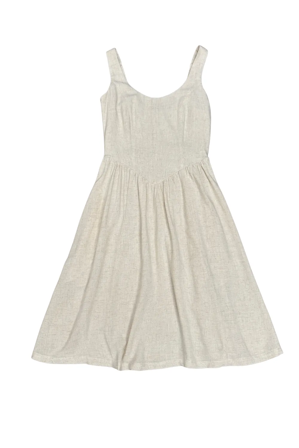 Agnes dress in Oat Linen Cool Elegance Spring Flow