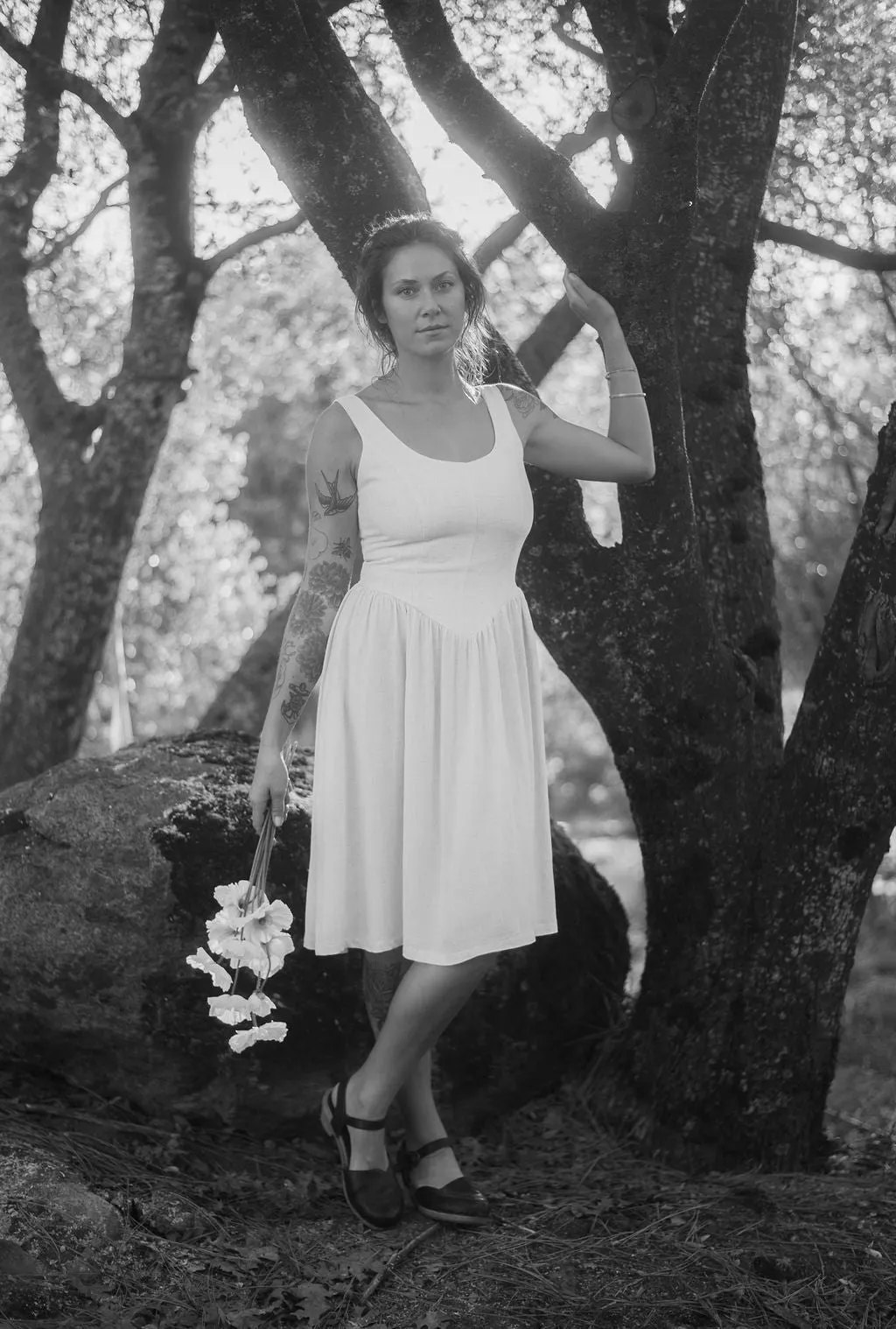 Agnes dress in Oat Linen Bold Fashion