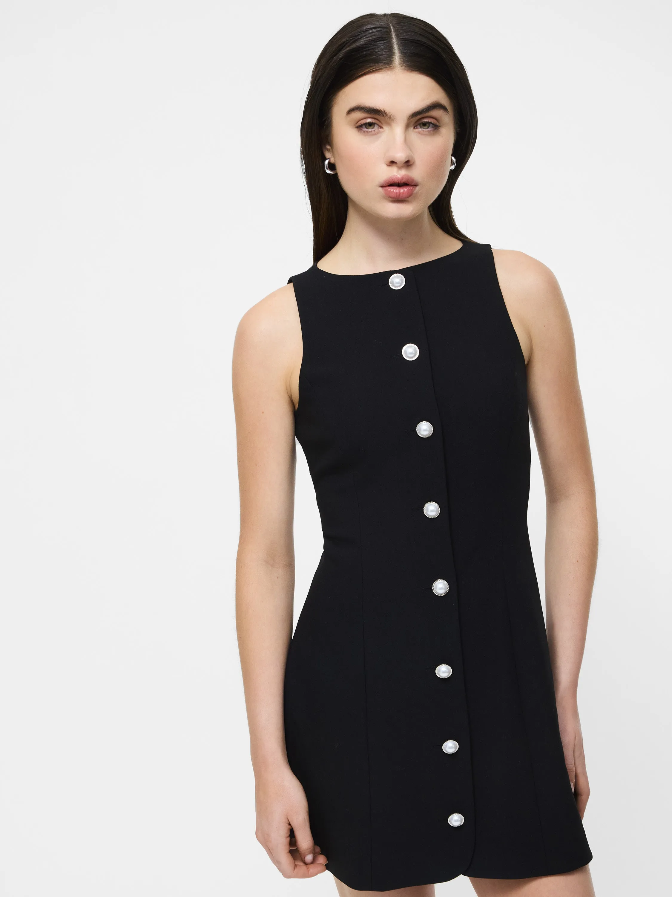 Azra Twill Button Down Mini Dress Cozy Base