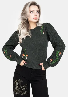 Fable Embroidered Jumper Circular Knit Technique Homewear Style