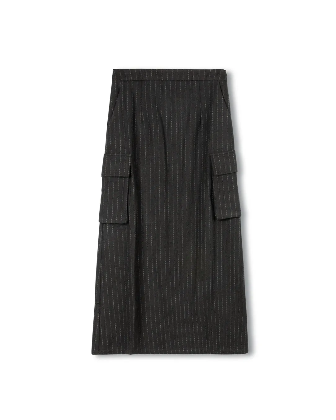 Neat Fit Style Fusion Cargo Pinstripe Skirt