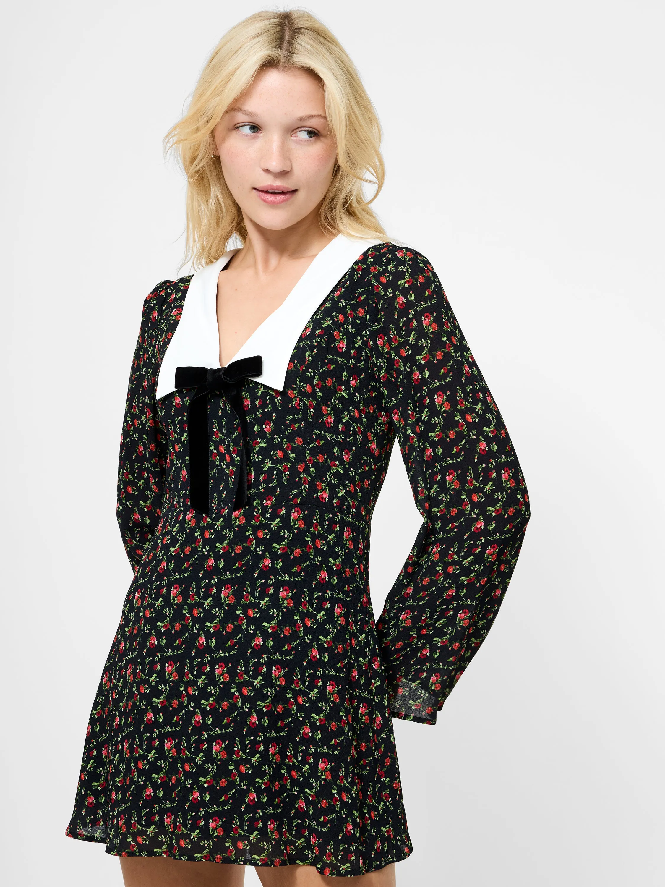 Art Soul Yasmin Crepe Collared Mini Dress