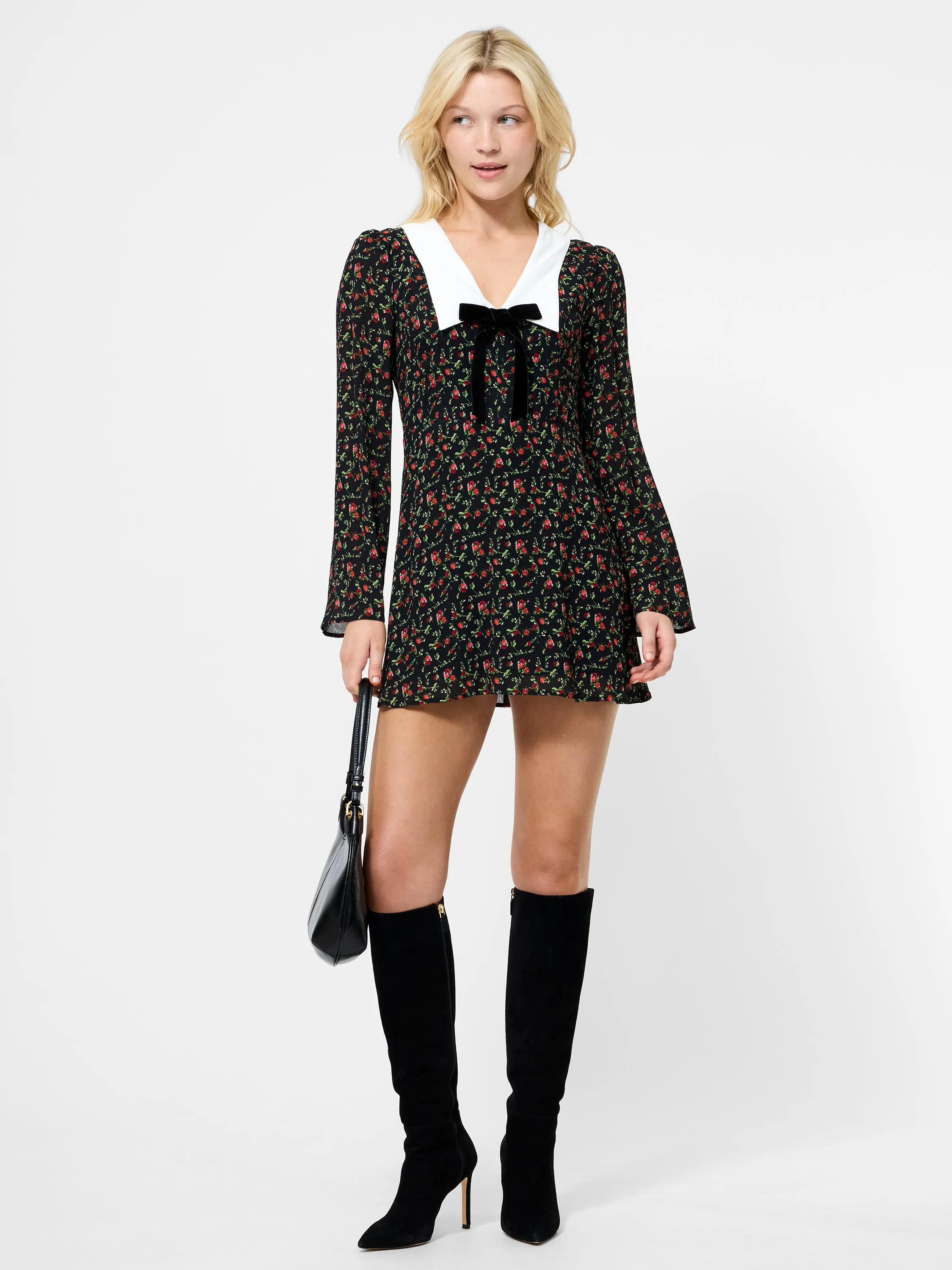 Yasmin Crepe Collared Mini Dress Family Joy Lightweight Piece