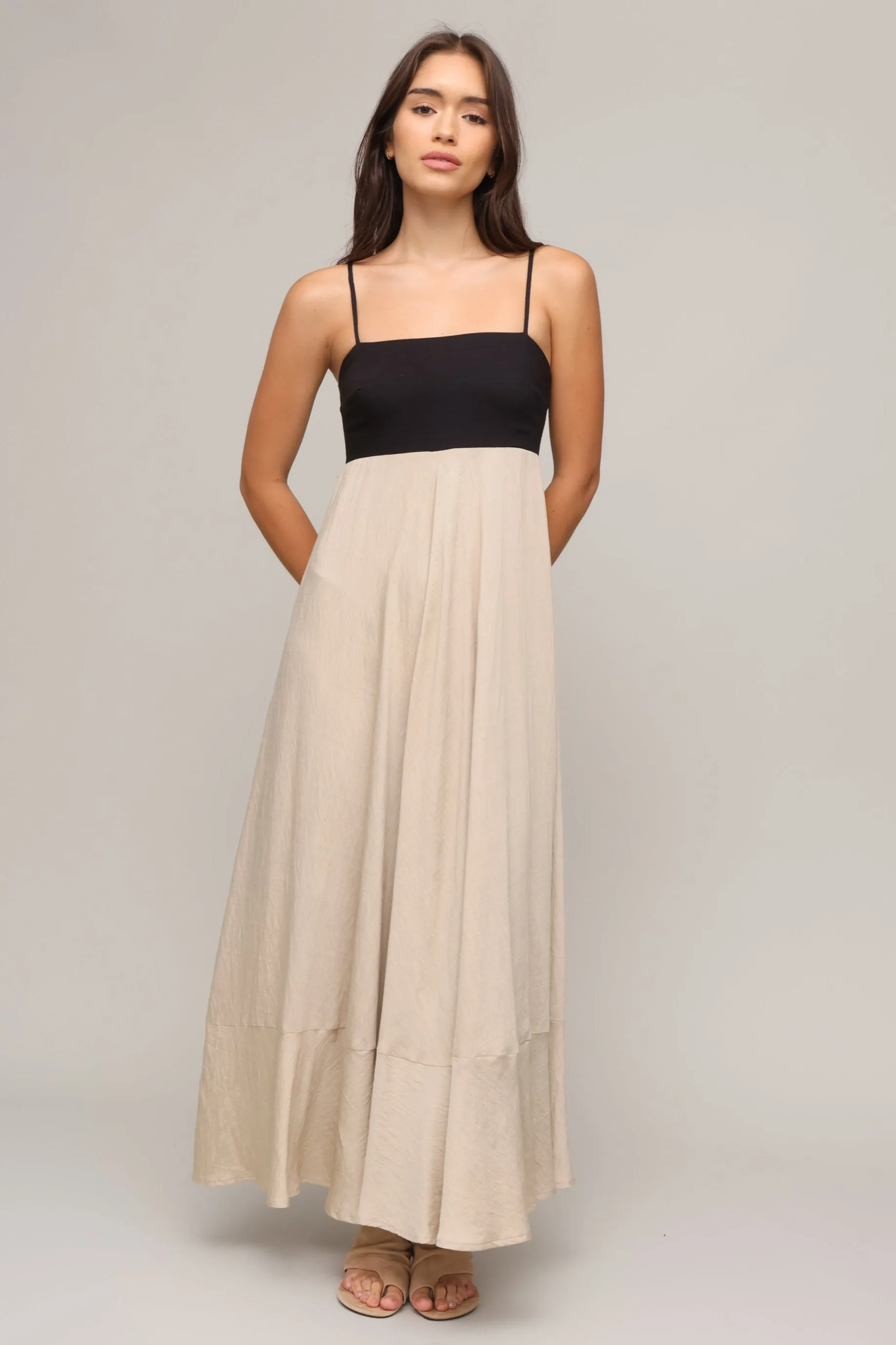 Recycled-Material Formal Choice Tate Colorblock Maxi Dress