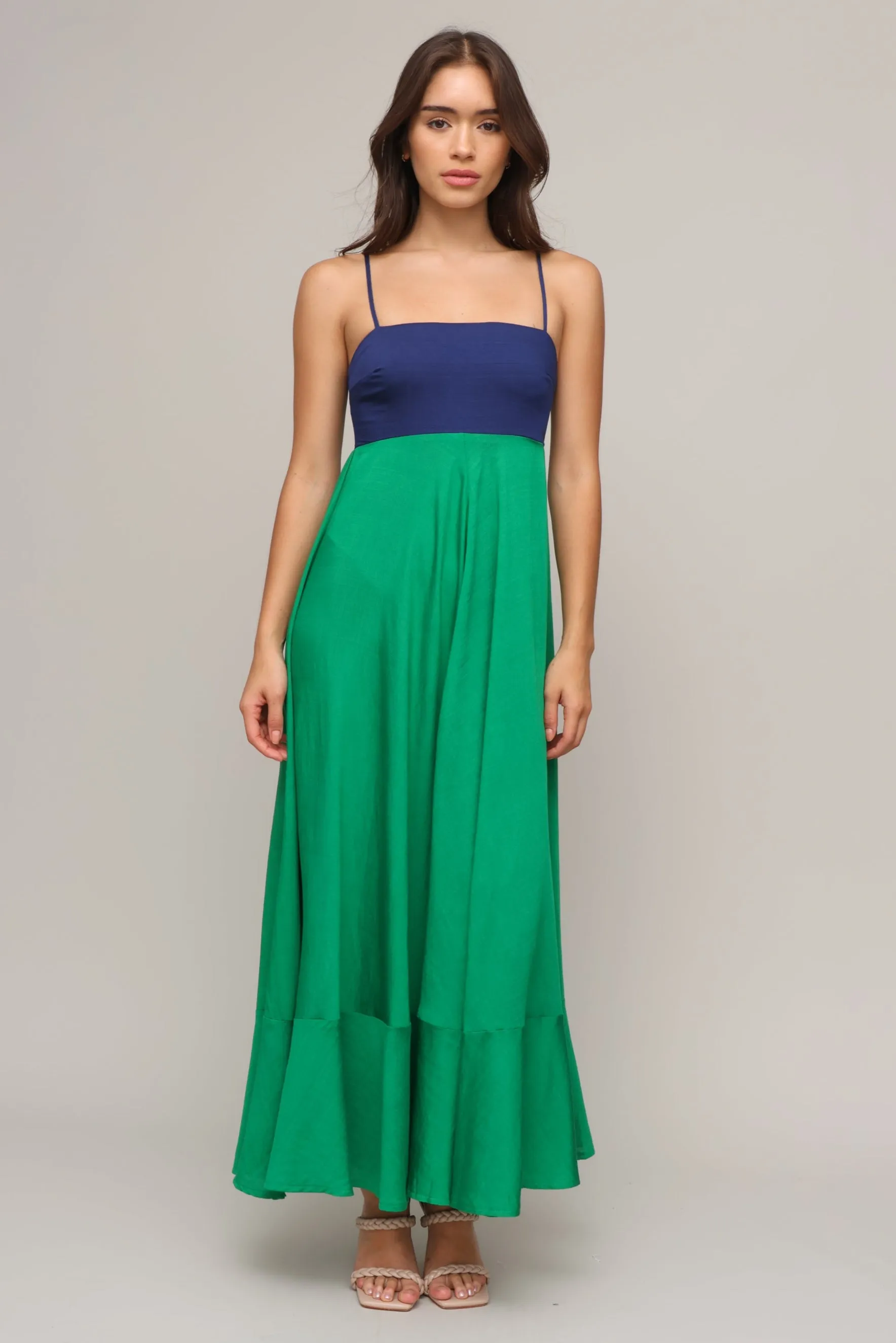 Tate Colorblock Maxi Dress Everyday Comfort Wear