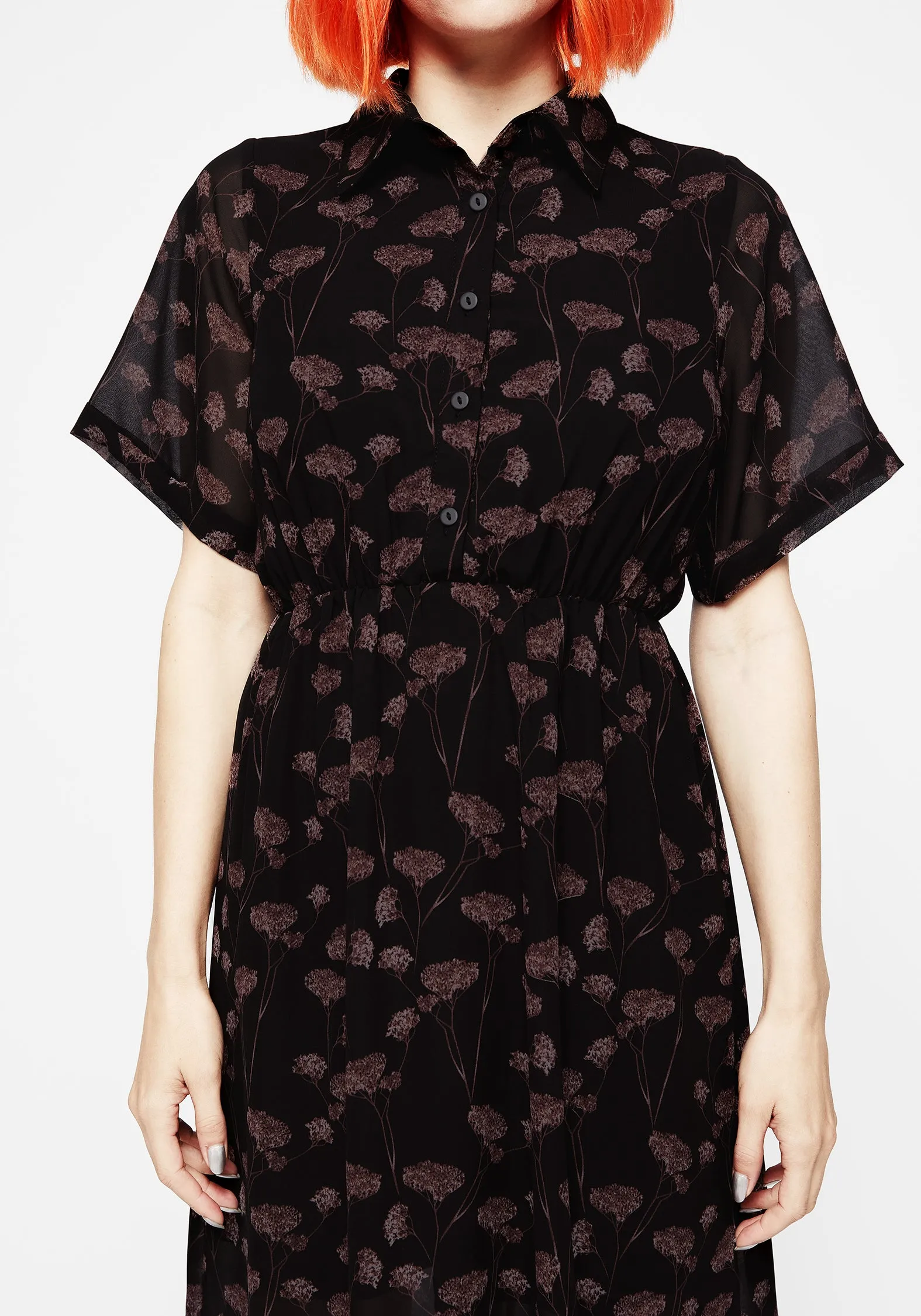 Silky Silhouette Judas Midi Shirt Dress